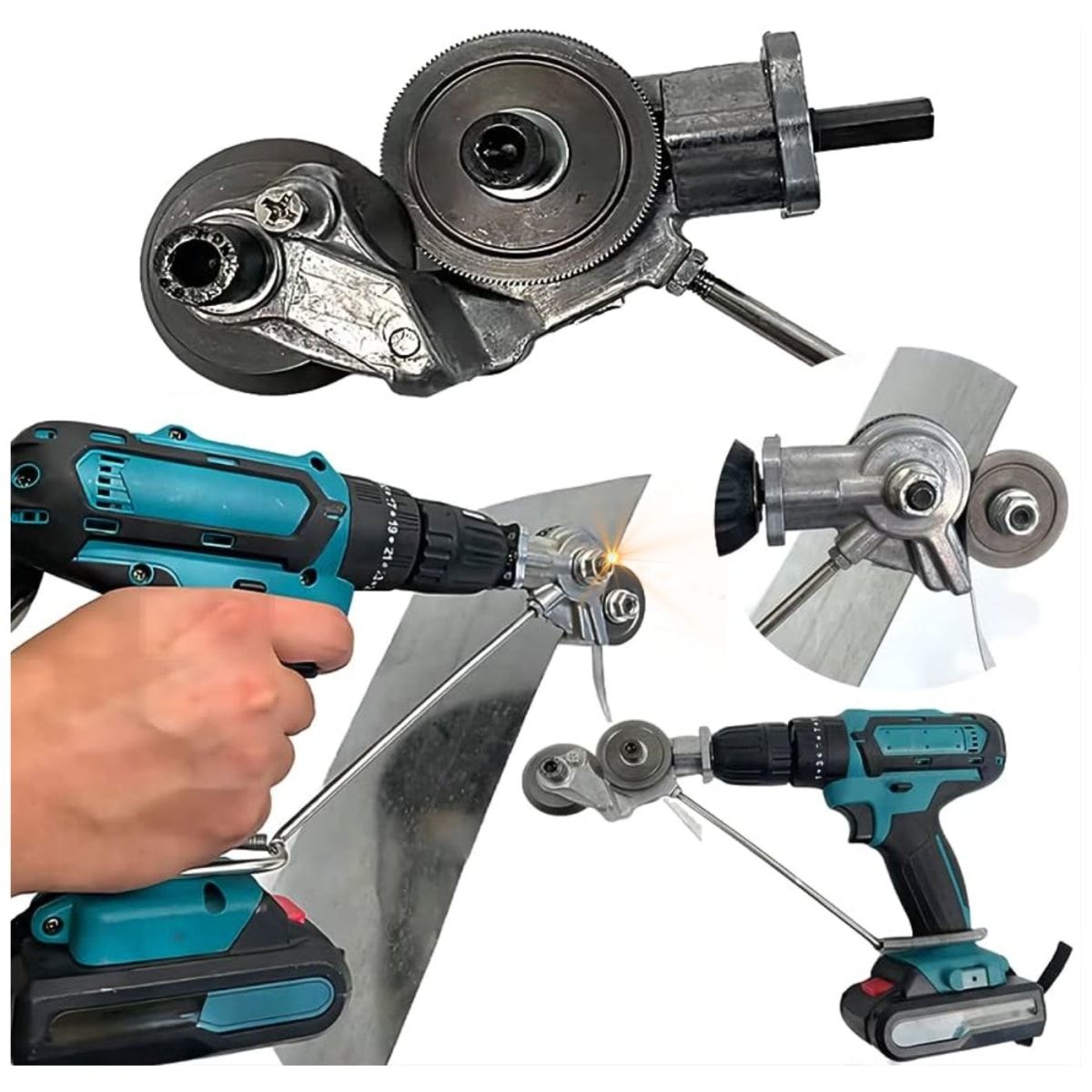 OEM - Cortador Metal Chapa Laminas Adaptador Para Taladro