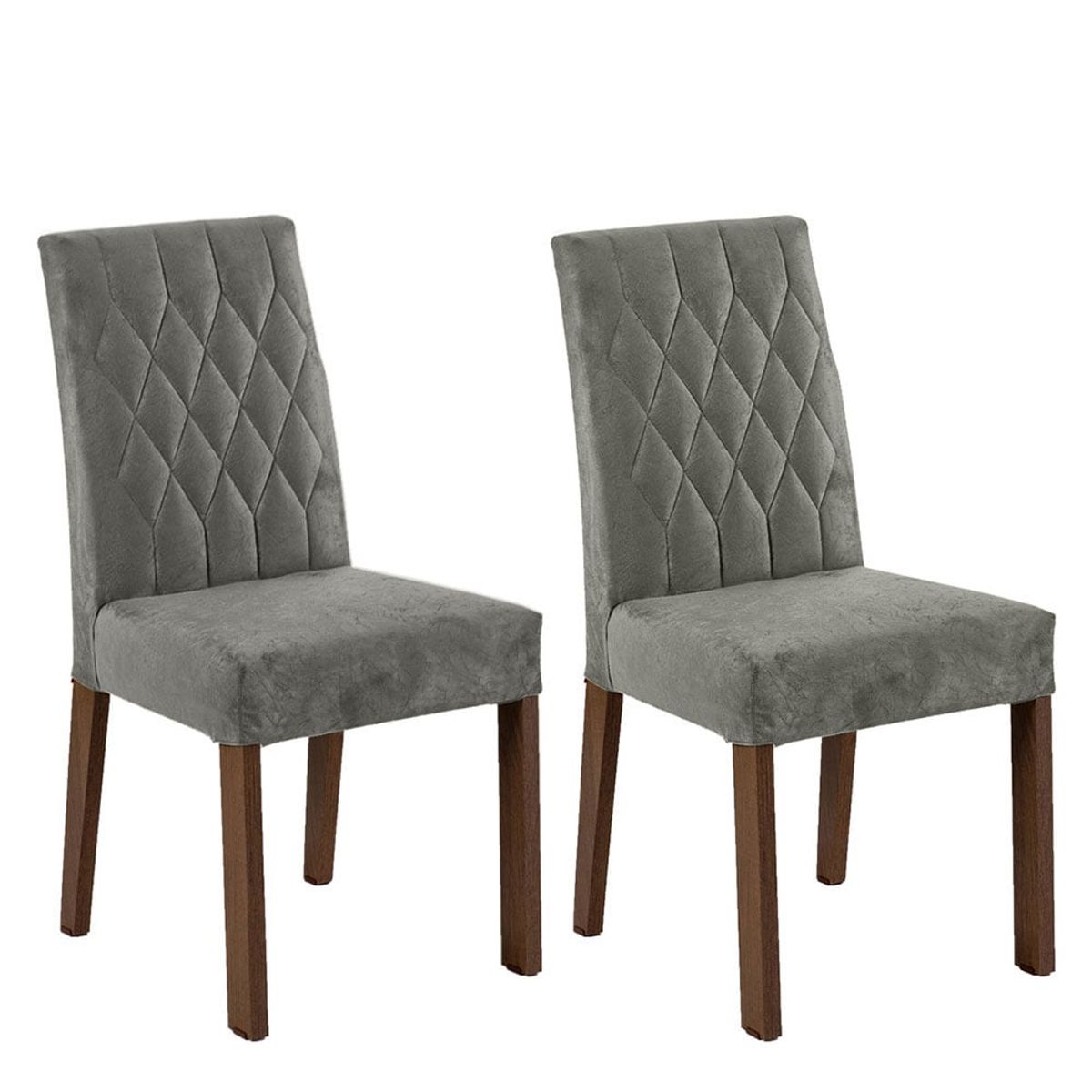 MADESA - Kit 2 Sillas de Comedor Madesa 4256 Silver