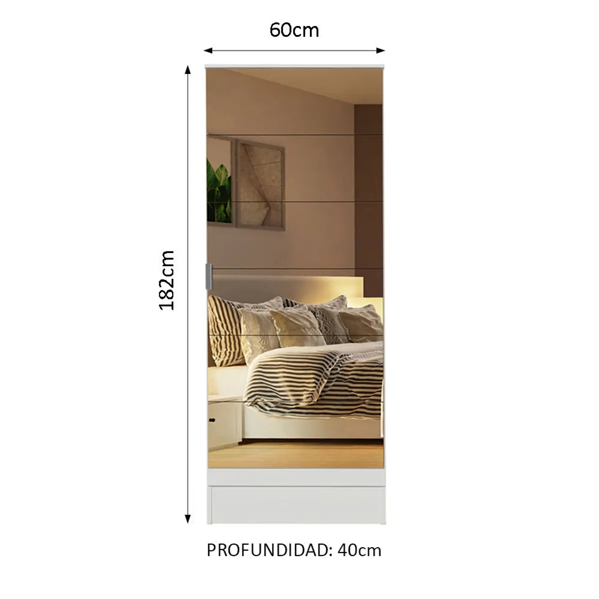 MADESA - Zapatera Isis 1 Puerta con Espejo