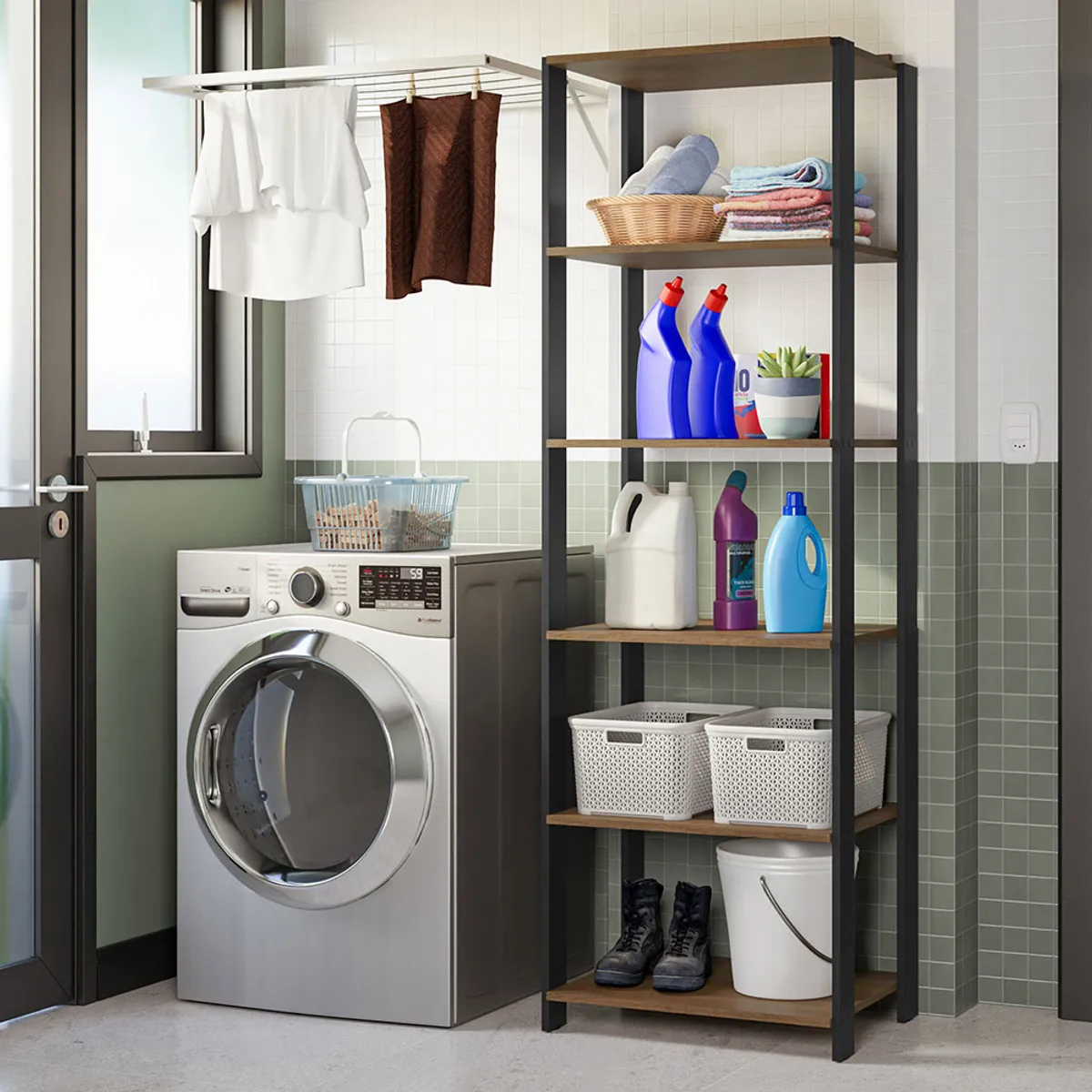 MADESA - Mueble Estante Multiuso con 5 Nieles 59 cm