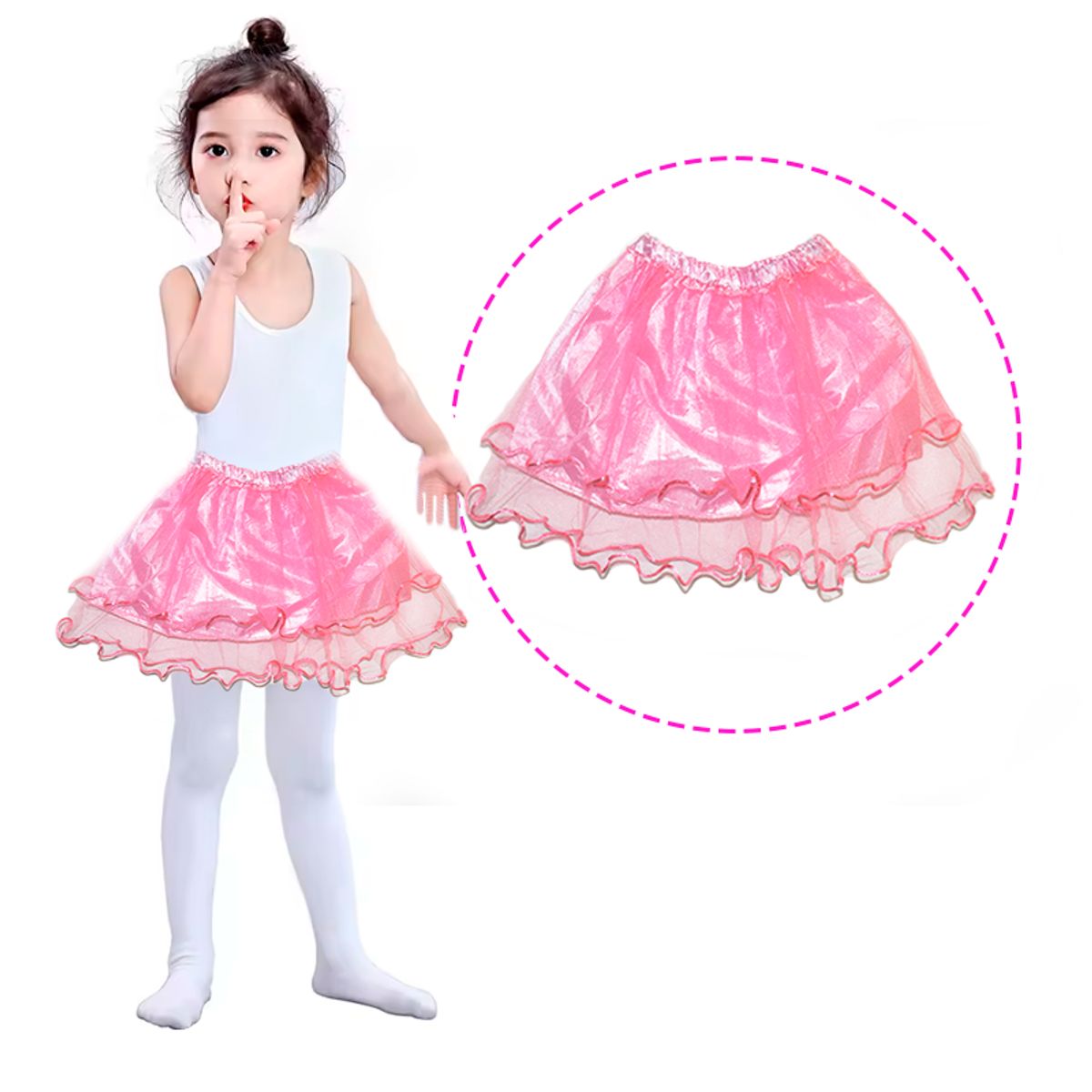 GENERICO - Falda Tutu Rosada (2 a 6 años)