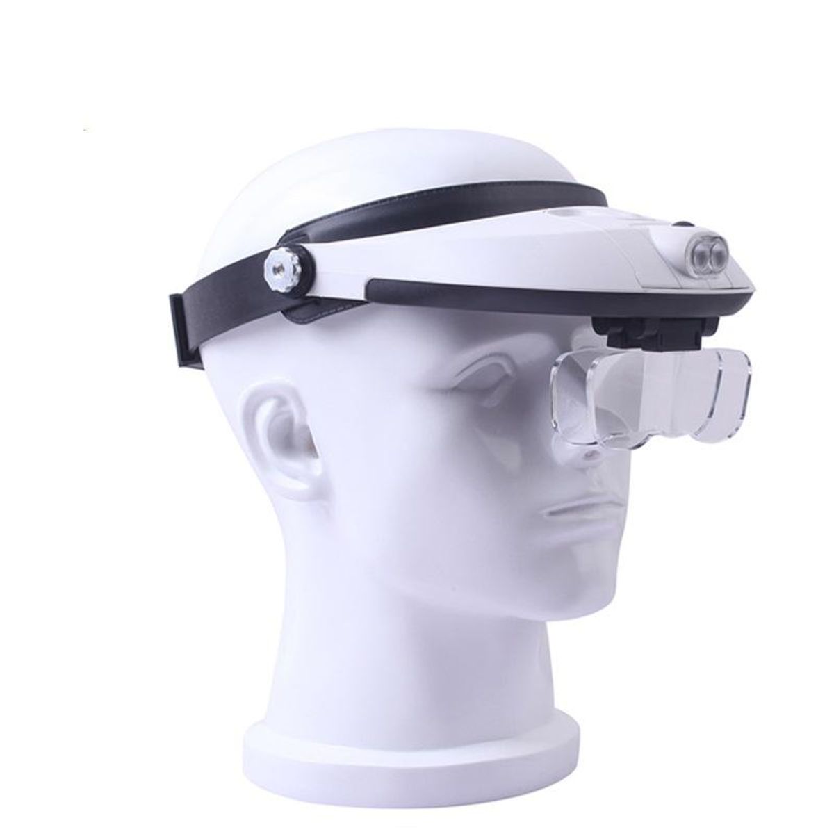 GENERICO - Lupa cabeza  Visera de Con Luz Led y 5 Medidas de Aumento