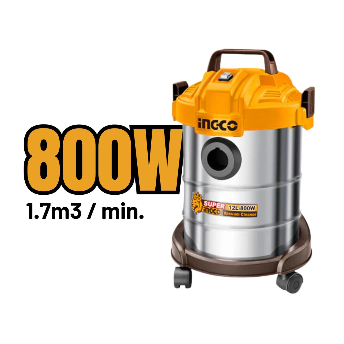 INGCO TOOLS - Aspiradora 800w 12 litros Ingco