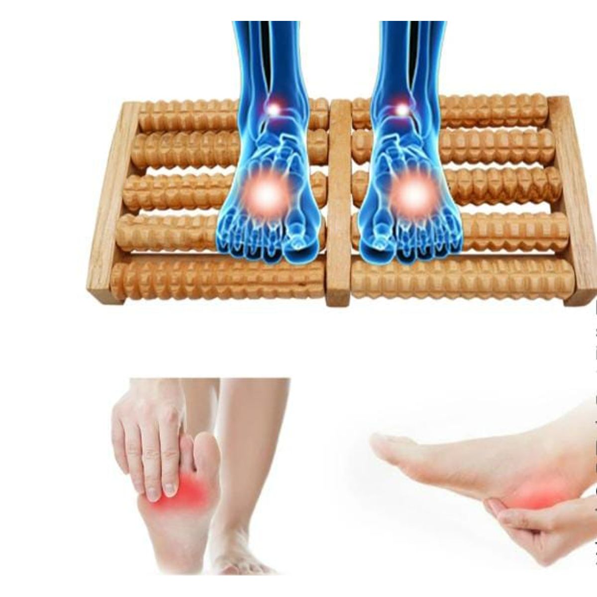 GENERICO - Rodillo Masajeador de Pies Doble