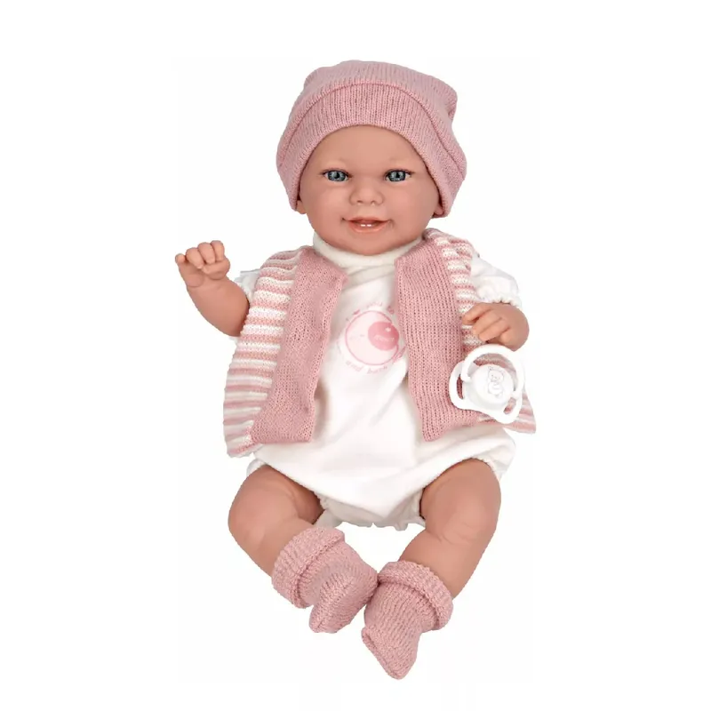 MUÑECAS REBORN - Muñeca Elegance 35 cm Babyto Rosa con Mecanismo Risa 60795
