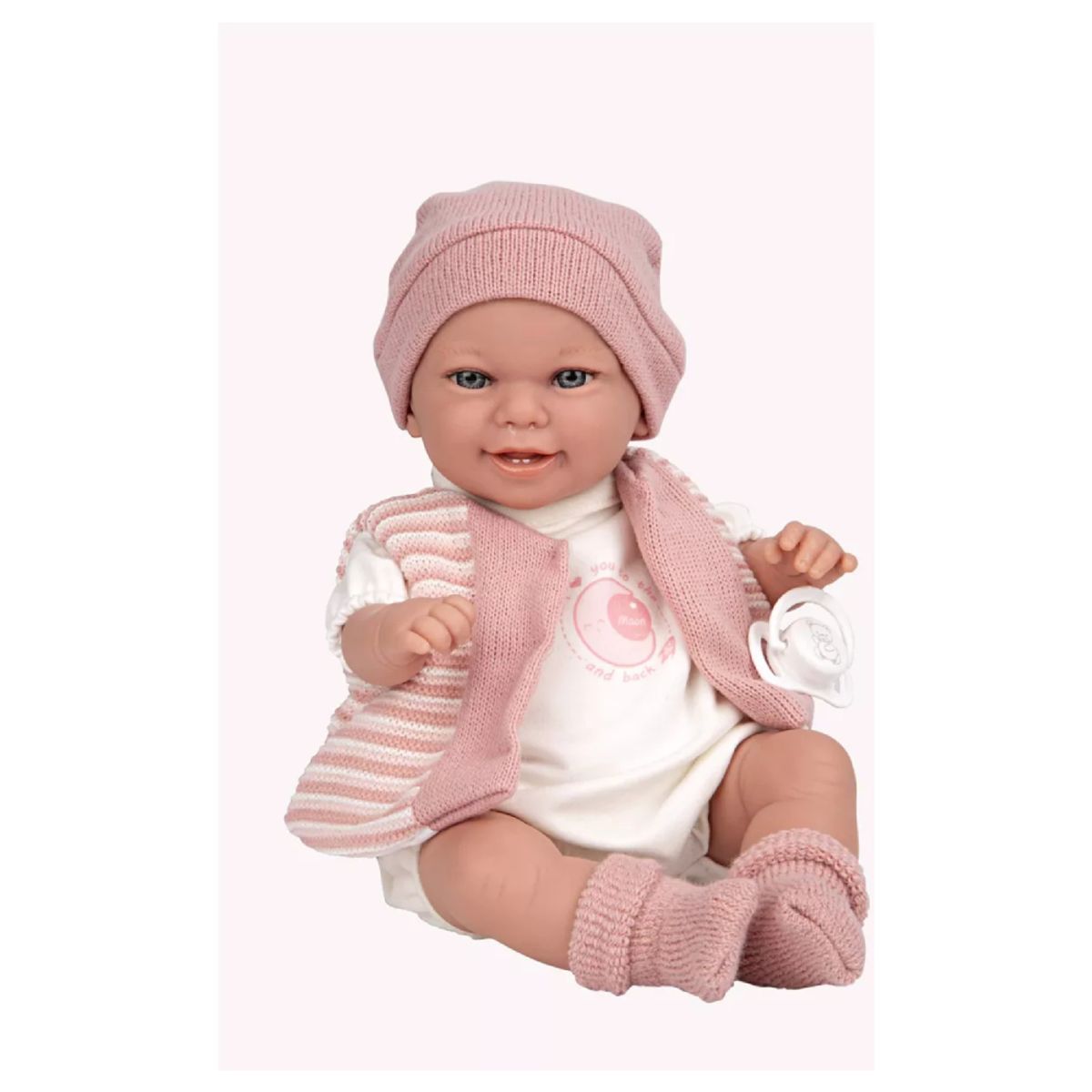 MUÑECAS REBORN - Muñeca Elegance 35 cm Babyto Rosa con Mecanismo Risa 60795