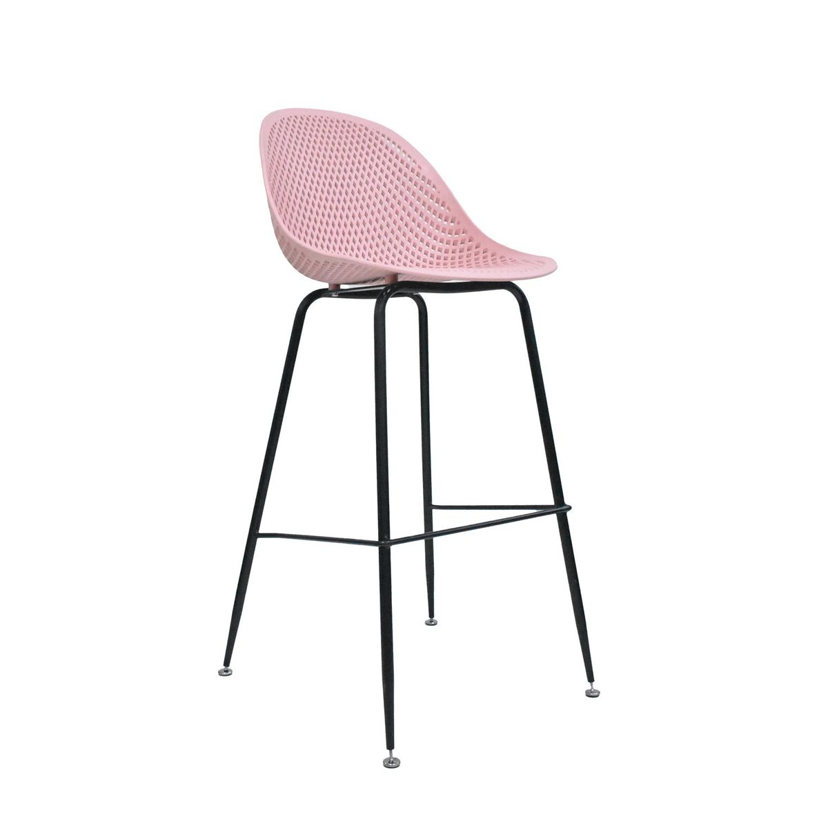 BONNO - Silla Banco para Bar Yoku Rosa Palido Bonno