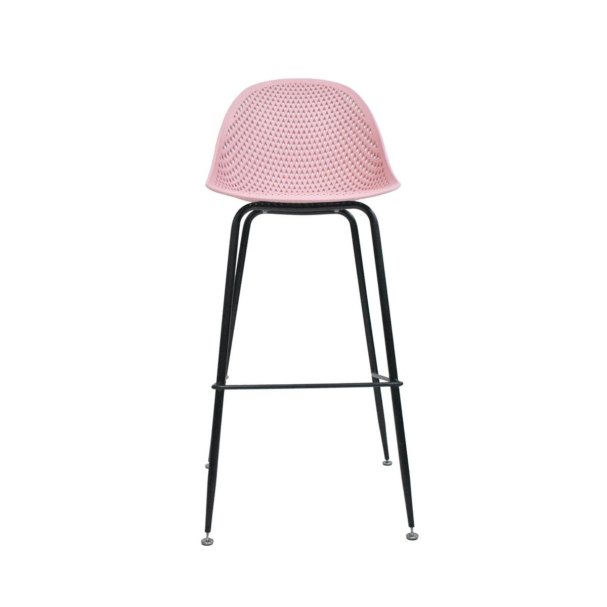 BONNO - Silla Banco para Bar Yoku Rosa Palido Bonno