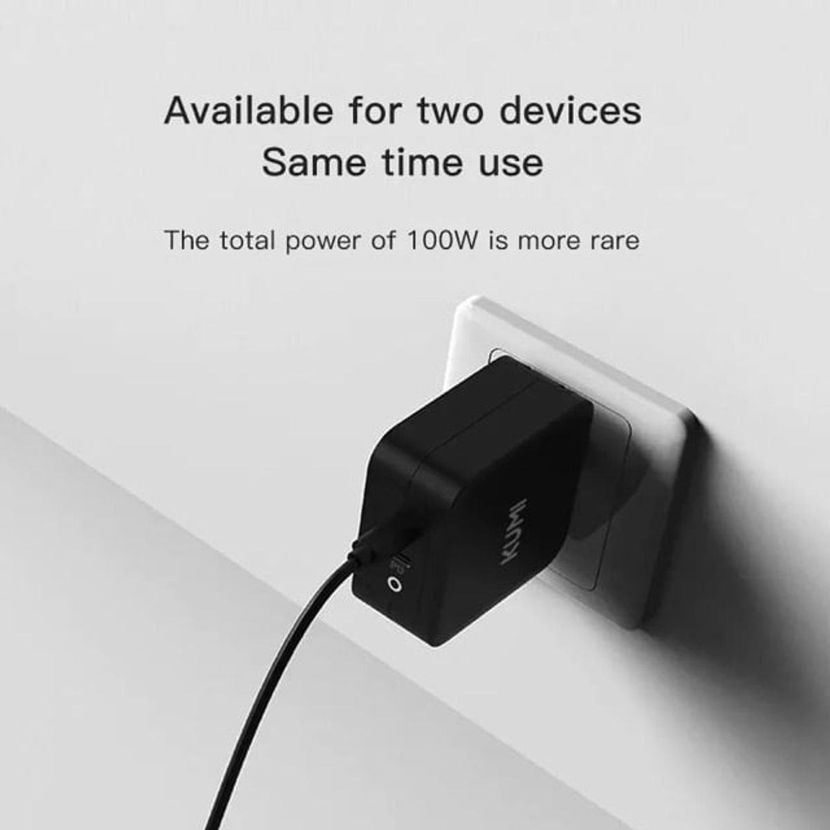 KUMI - Cargador de pared Kumi 100w - Negro