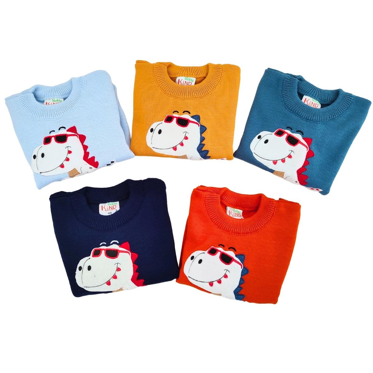 GENERICO - Chompa Bebe Hilo - Dino Fun - Cemento