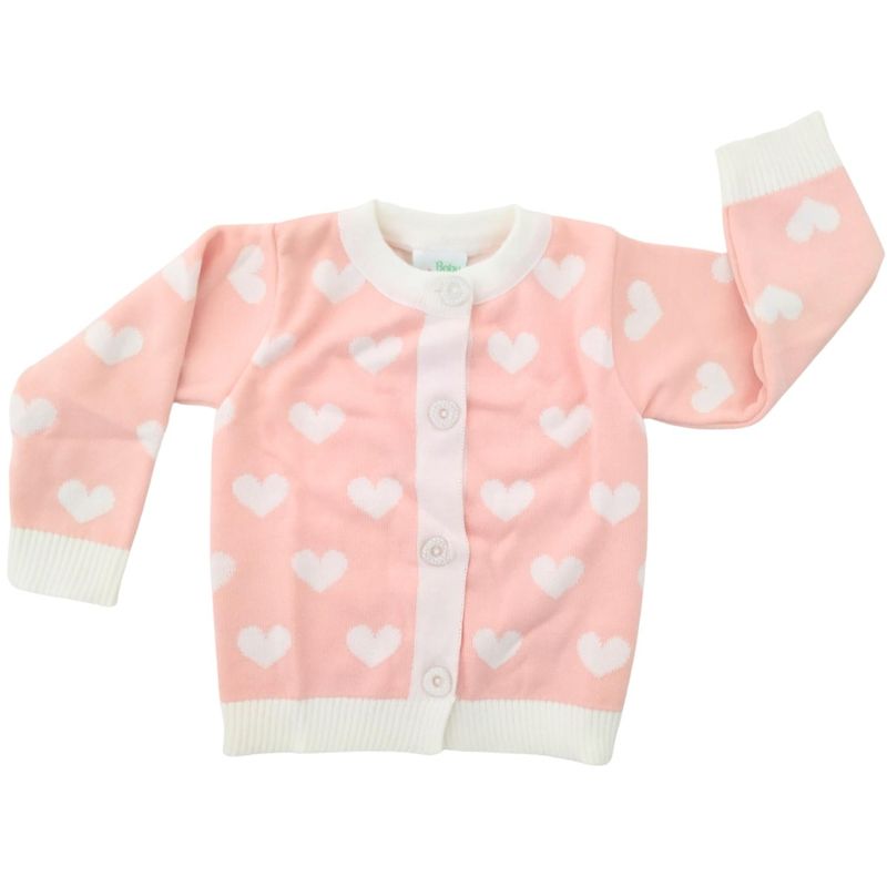 GENERICO - Chompa Bebe Hilo - Corazones - Melon