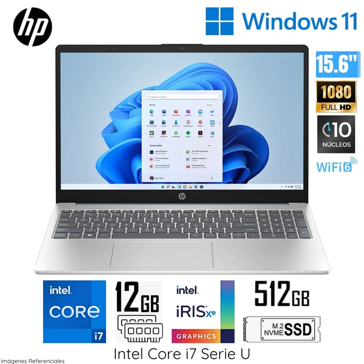 HP - Laptop HP 15-FD0006LA Intel Core i7-1355U 12GB RAM 512GB SSD 15.6 FHD  Win 11