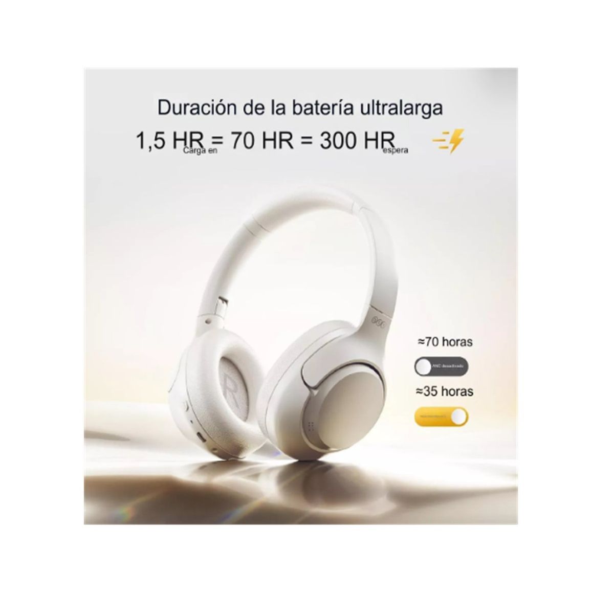 QCY - Audífonos Inalámbricos Qcy-H3 Anc - Blanco