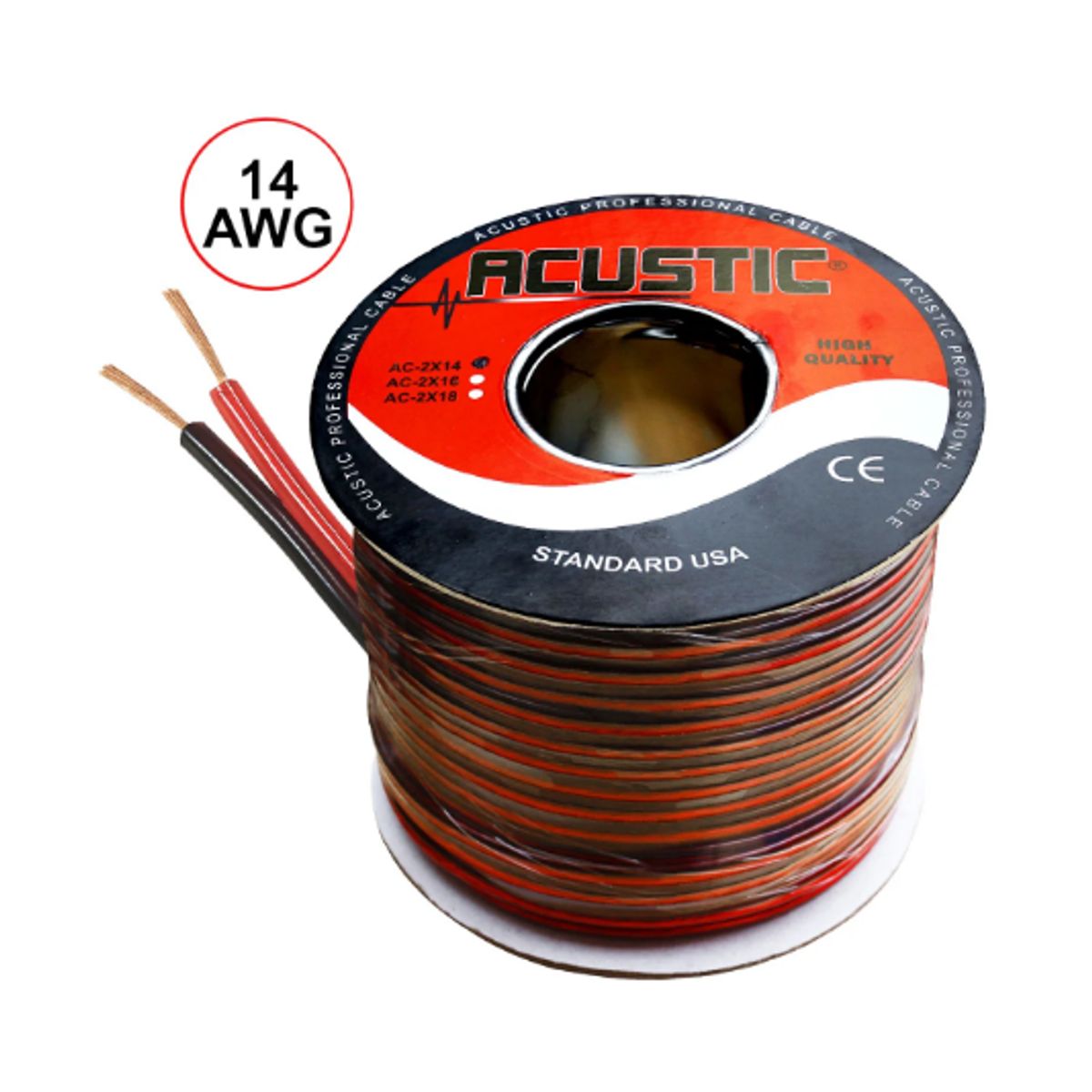 GENERICO - Cable Mellizo RN Cristal 14AWG AC-2X14-MT ACUSTIC x Metro