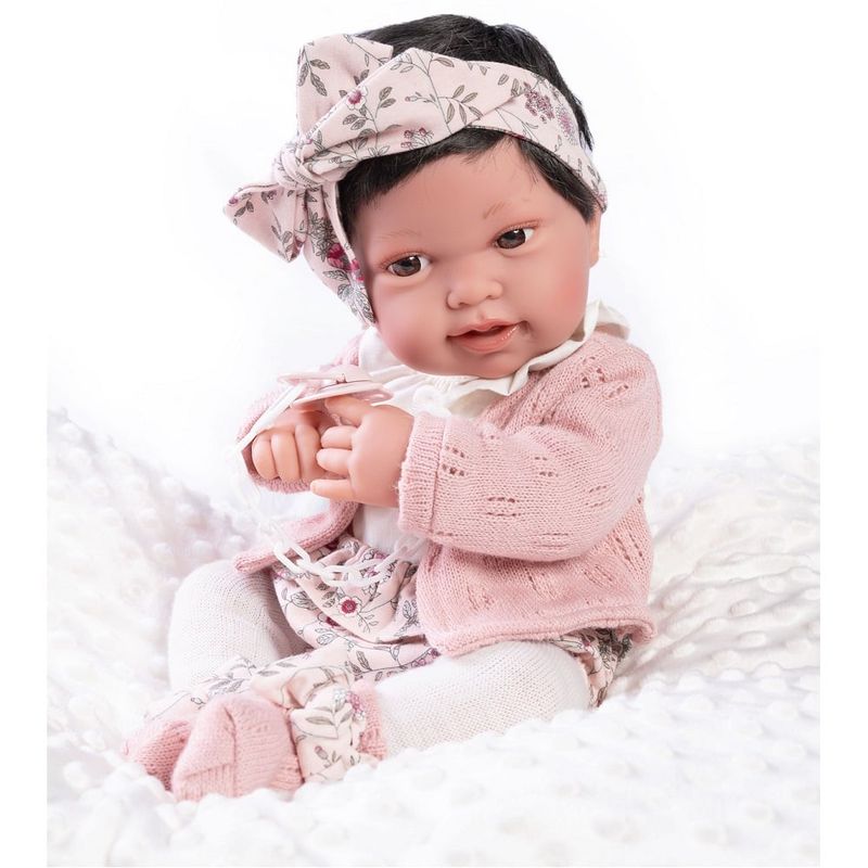 ANTONIO JUAN - Muñeca Antonio Juan Bebé Recien Nacida Pipa Cojin 42 Cm