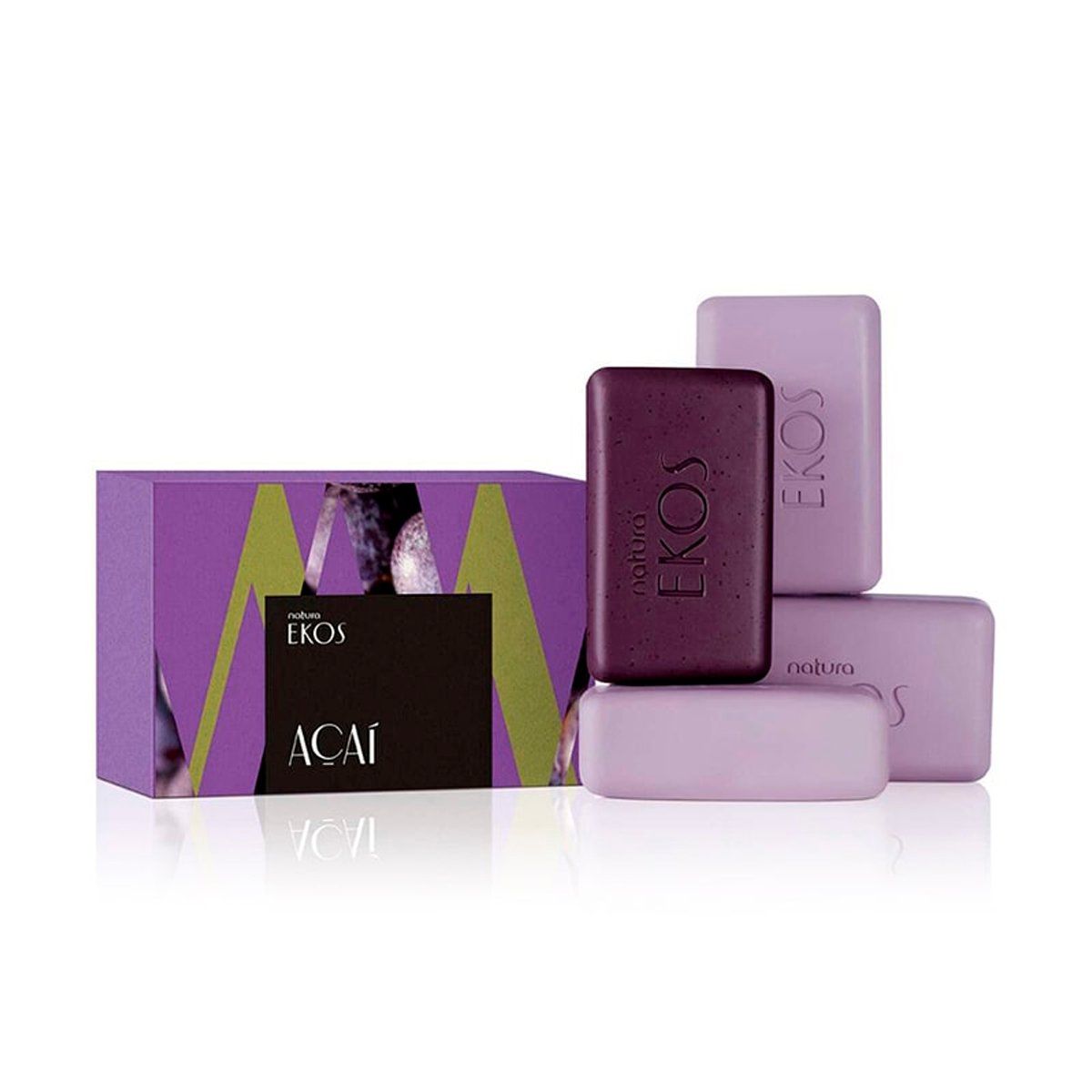 NATURA - Jabones en barra puro vegetal Ekos Asaí Caja x4 und