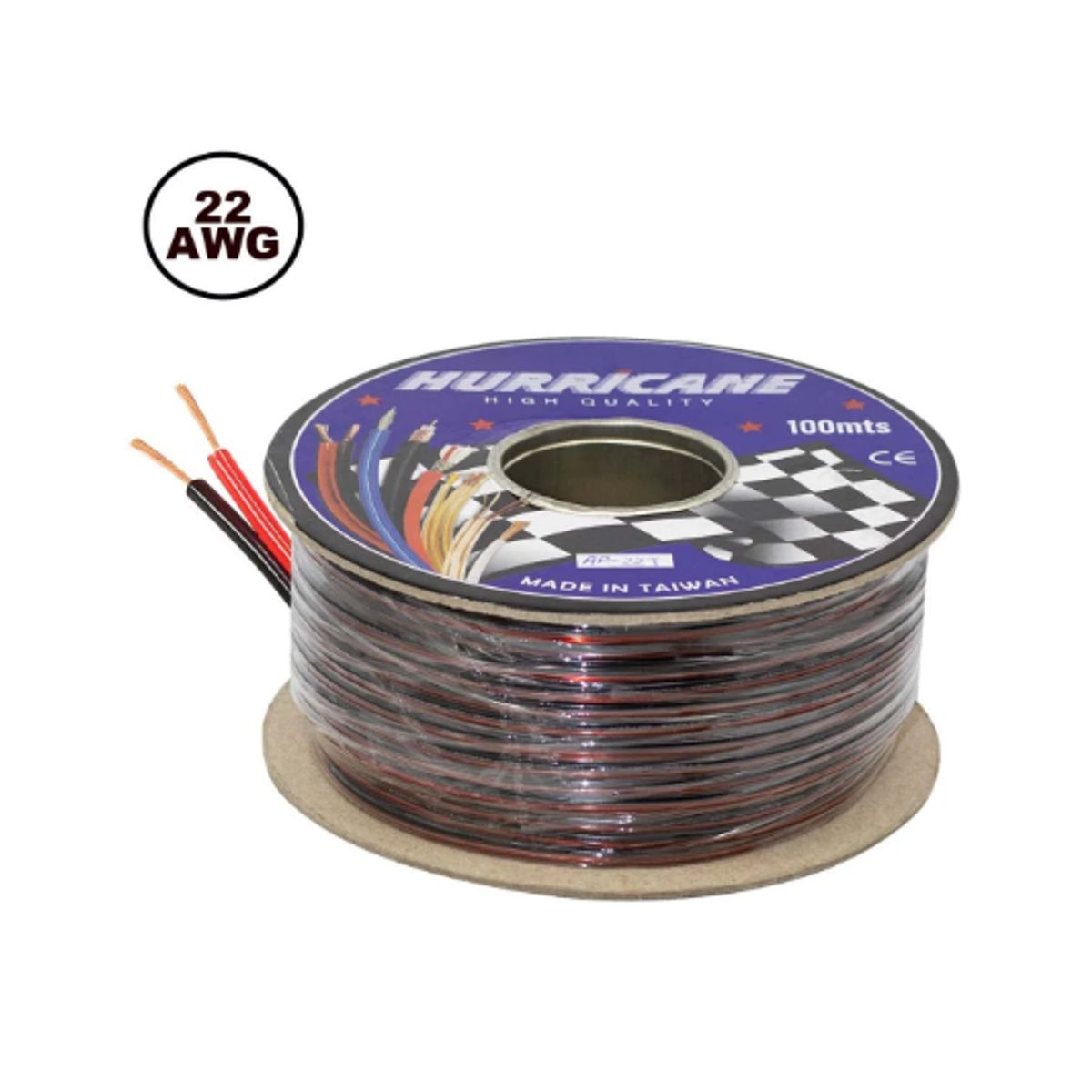 HURRICANE - Cable Mellizo RN Cristal 22AWG 100Mts AP-22T HURRICANE