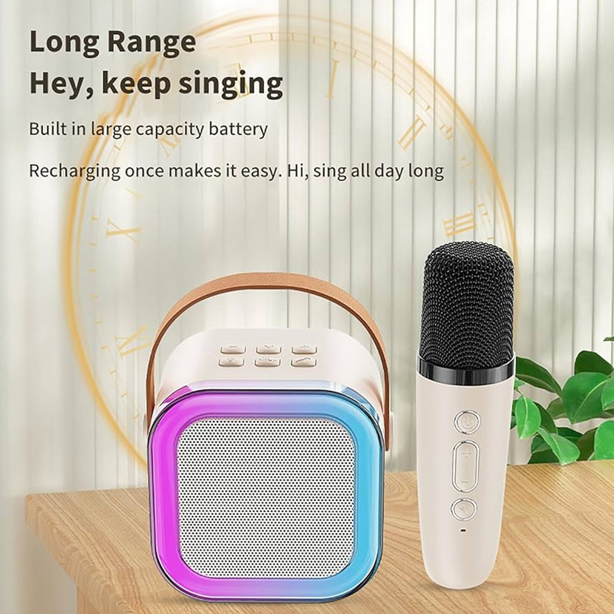 GENERICO - Mini Karaoke al Aire Libre Altavoz Bluetooth Portátil Inalámbrico