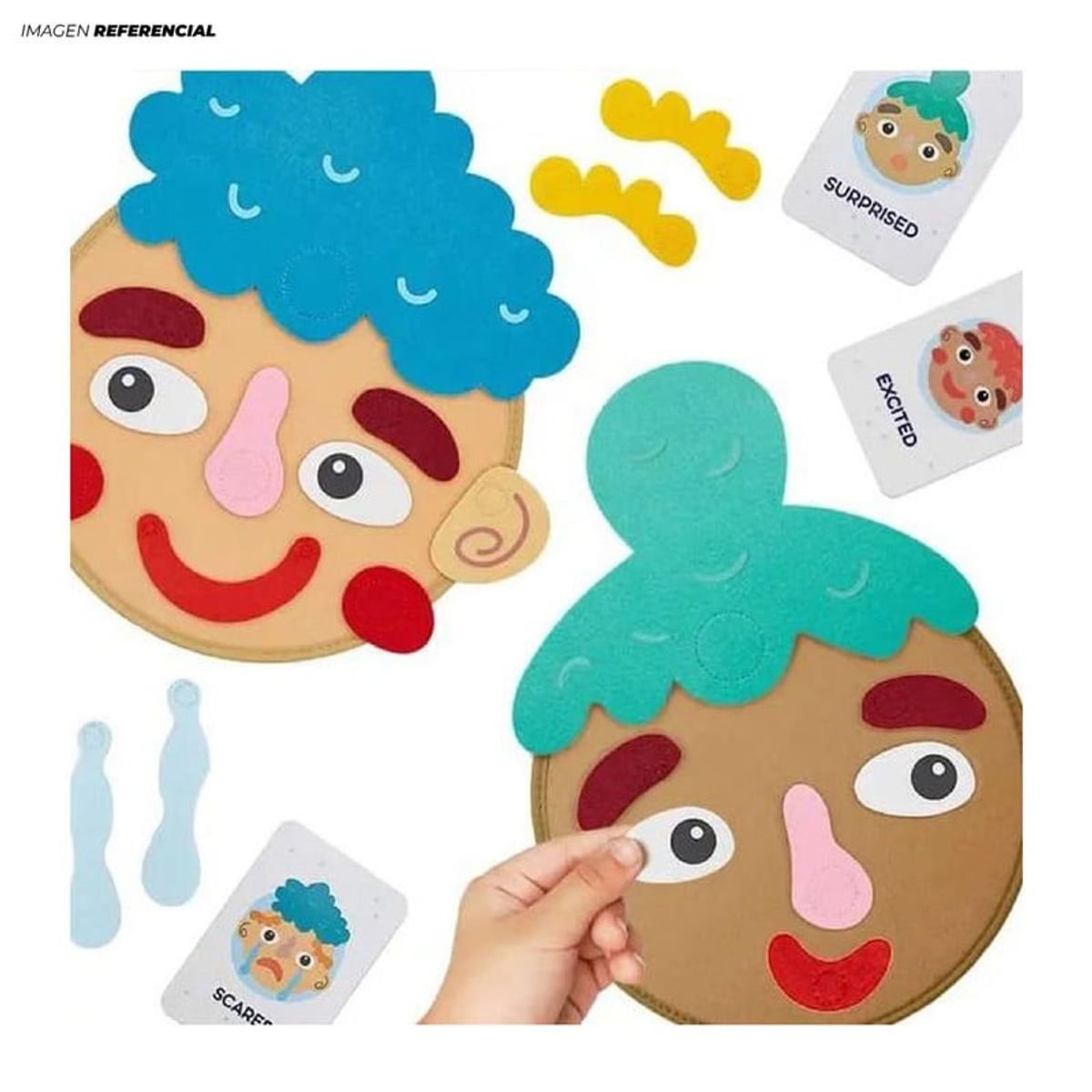 GENERICO - Juguete Didáctico Carita de Emociones Montessori