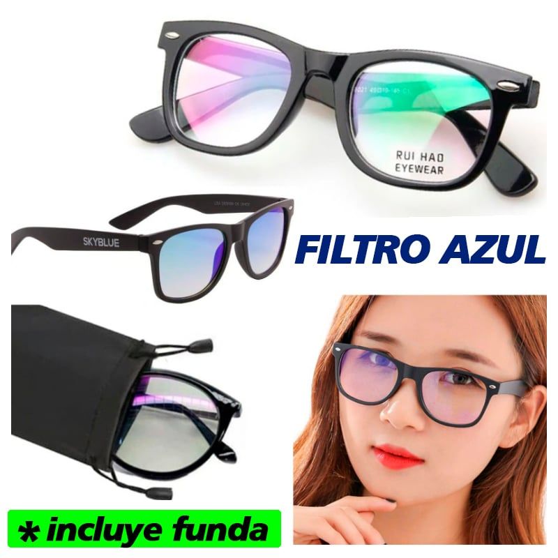 GENERICO - Lentes para Computadora filtro azul con funda