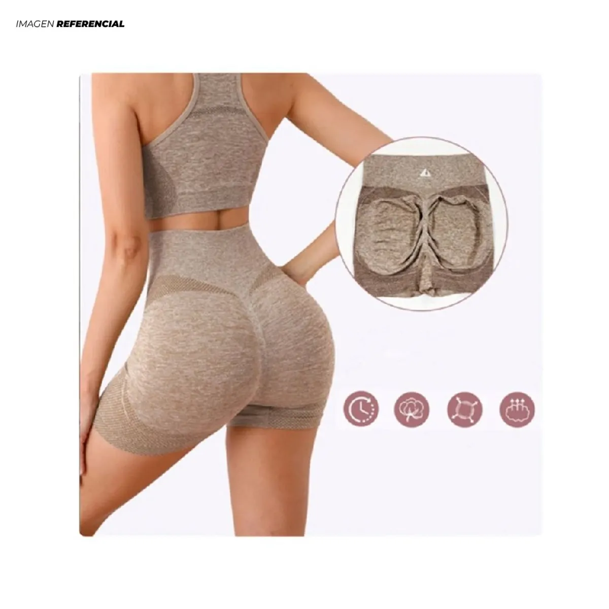 GENERICO - Short Deportivo Push-Up Copa Levanta Glúteos