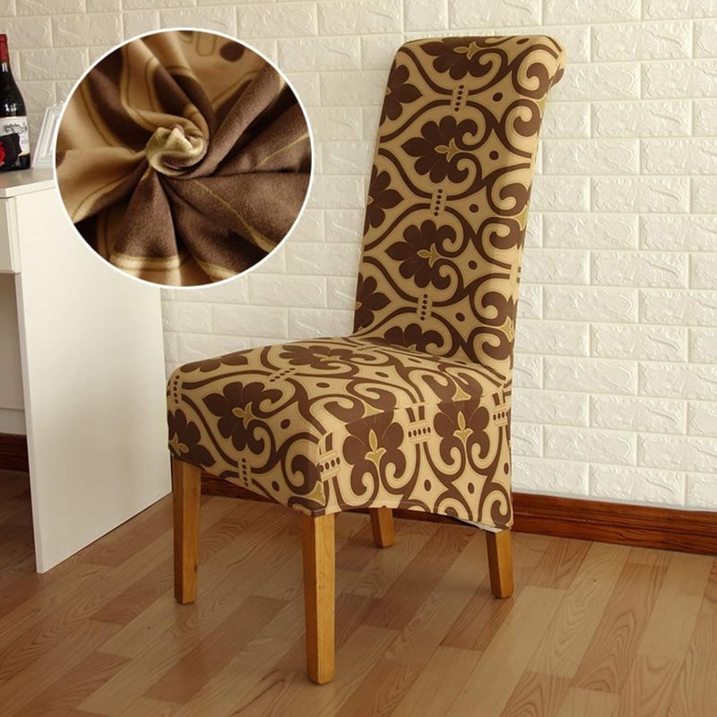 GENERICO - Funda de Sillas Arabes Pack 6und  Beige Estampado
