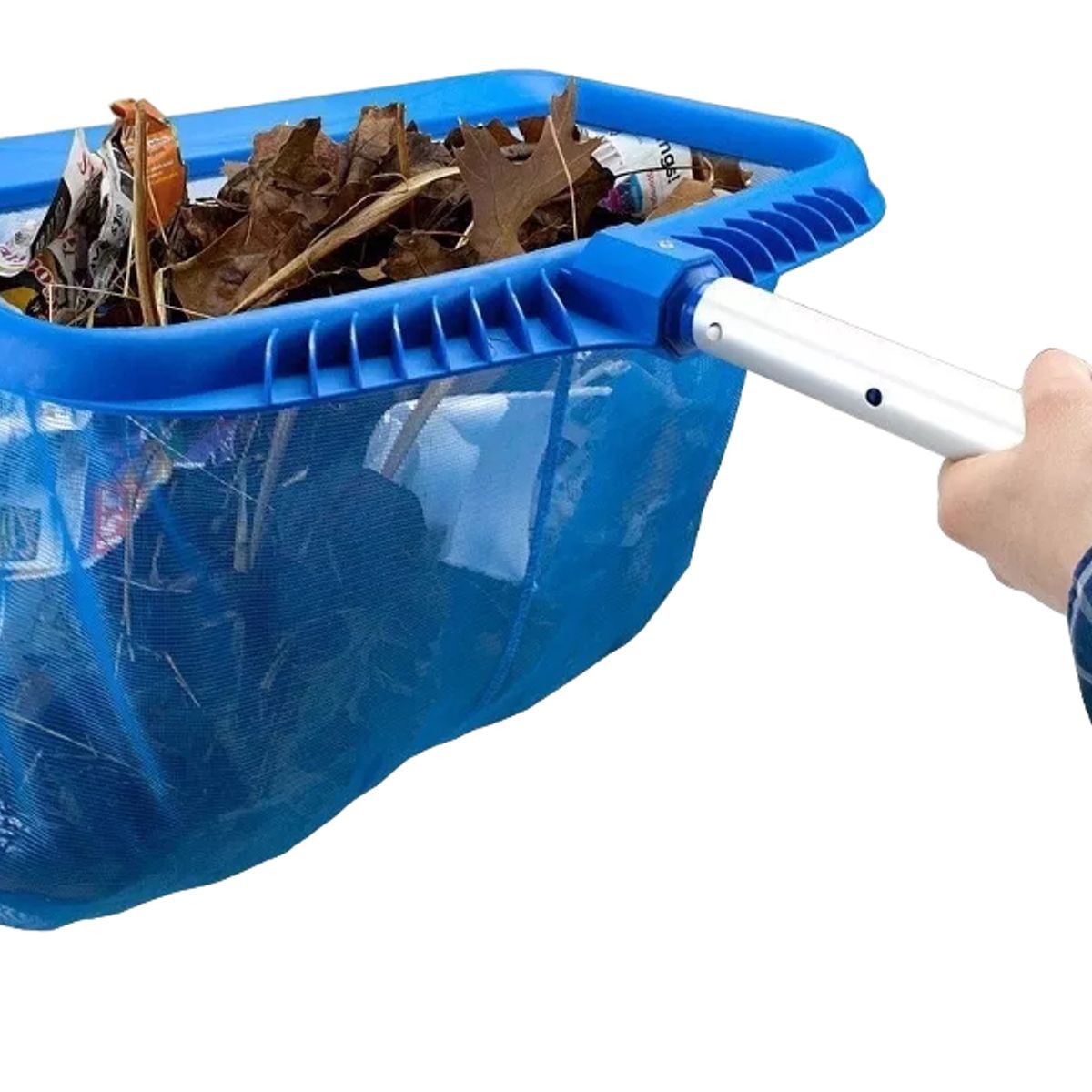 GENERICO - Saca hojas pesado de malla larga para piscina Pool System