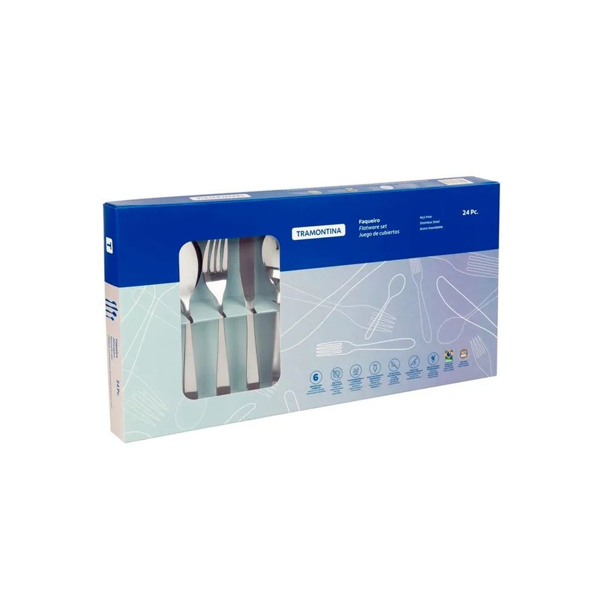 TRAMONTINA - Juego de Cubiertos Tramontina 24 Piezas Cosmos