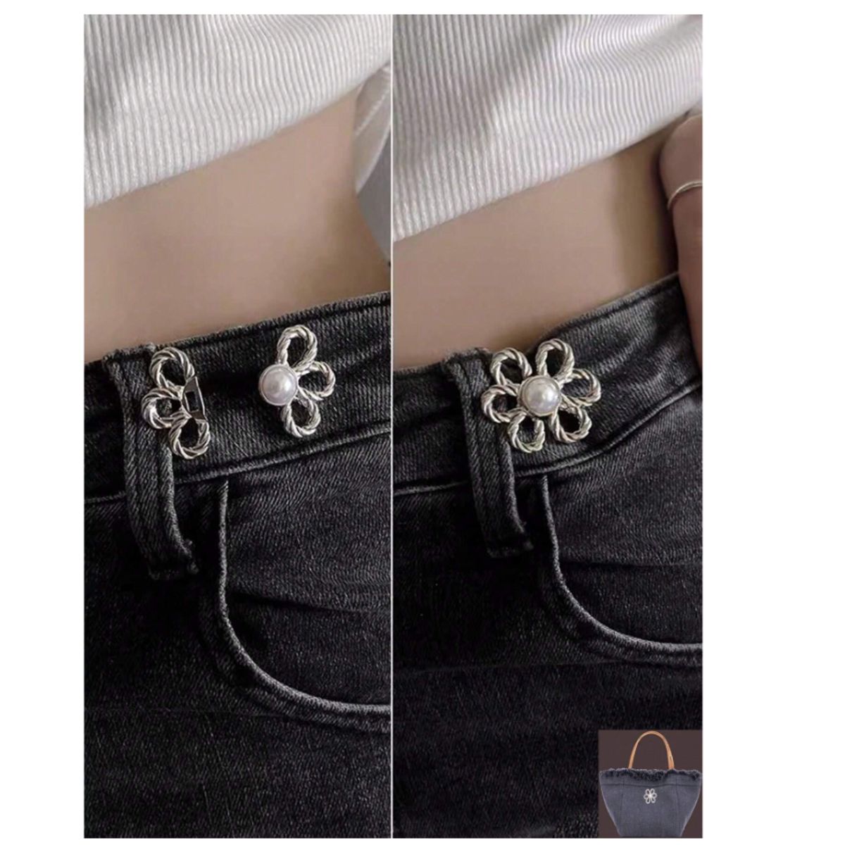 GENERICO - BROCHE PARA AJUSTAR CINTURA TIPO FLOR