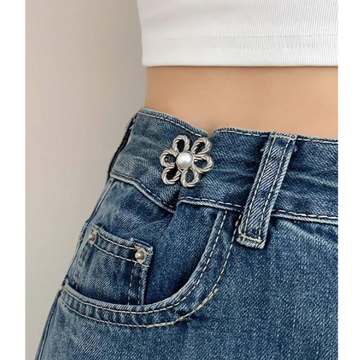 GENERICO - BROCHE PARA AJUSTAR CINTURA TIPO FLOR