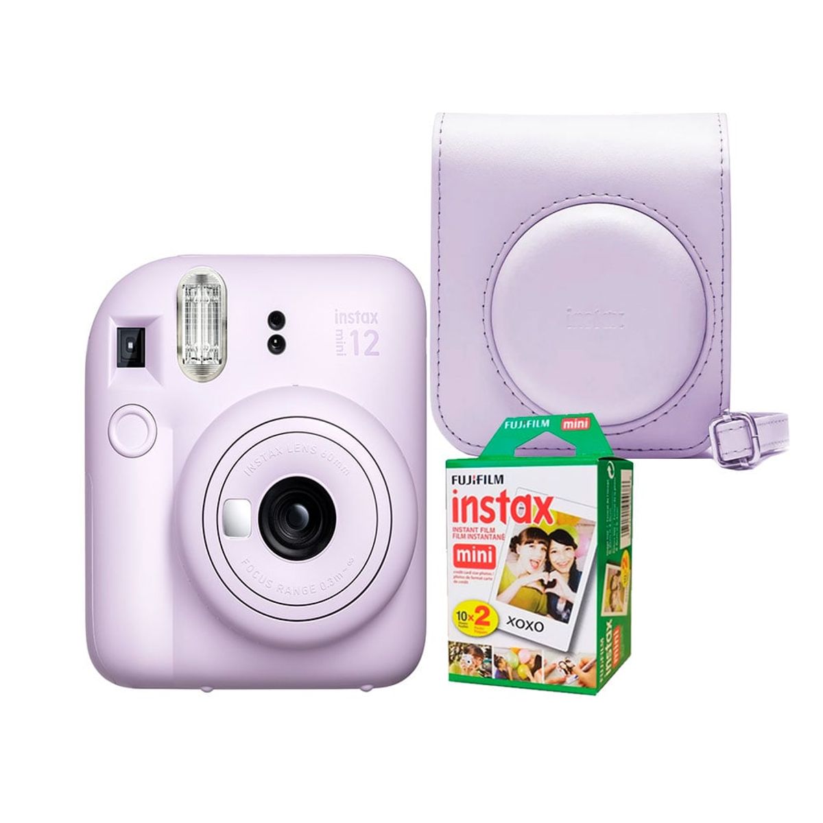 FUJIFILM - Camara Fujifilm Instax Mini 12 Lila+Estuche 12+Peliculax20
