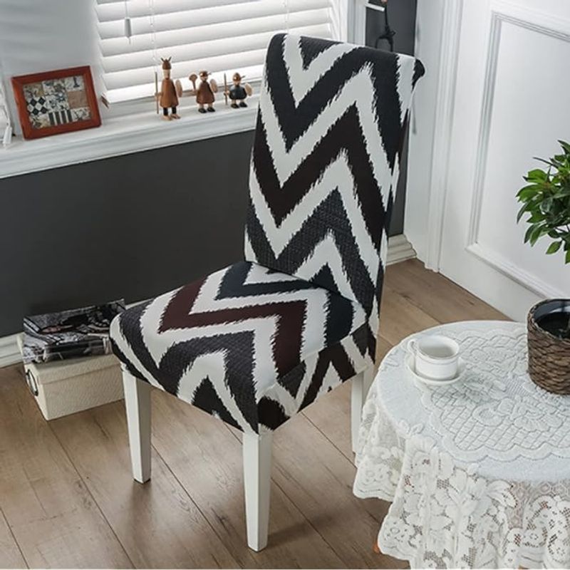 GENERICO - Funda de Sillas Pack 6und  Diseño Claro y Oscuro