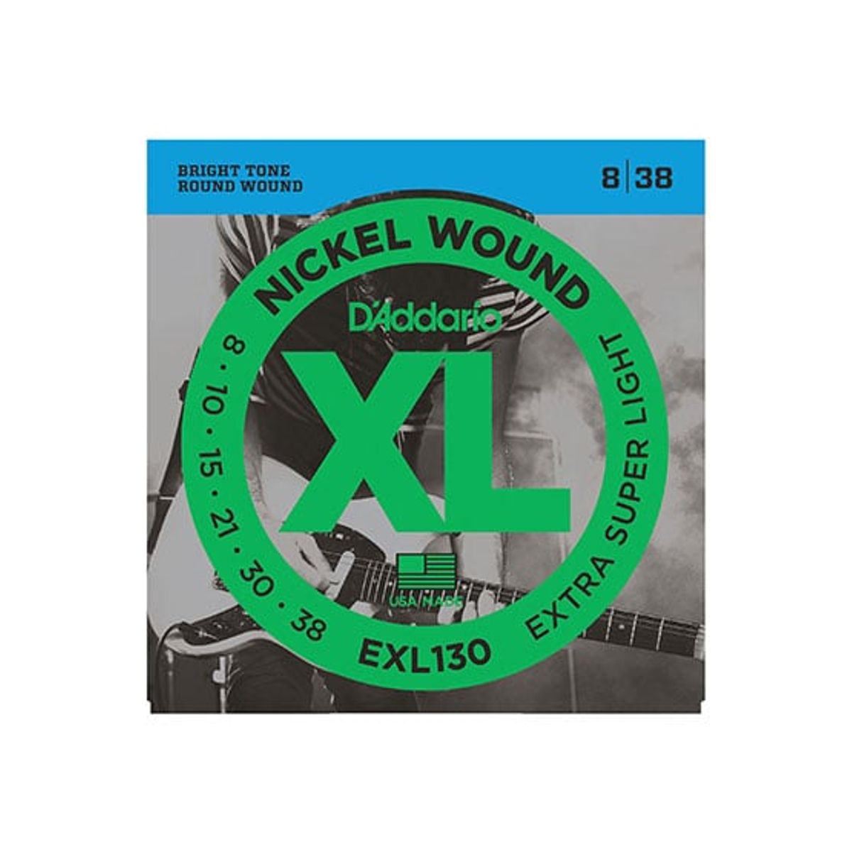 DADDARIO - Juego de Cuerdas Daddario para Guitarra Eléctrica EXL130 calibre 8-38