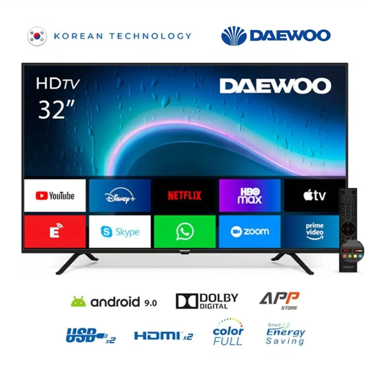 DAEWOO - Televisor LED 32 HD SMART TV DAEWOO DW-32A214HD DIGITAL