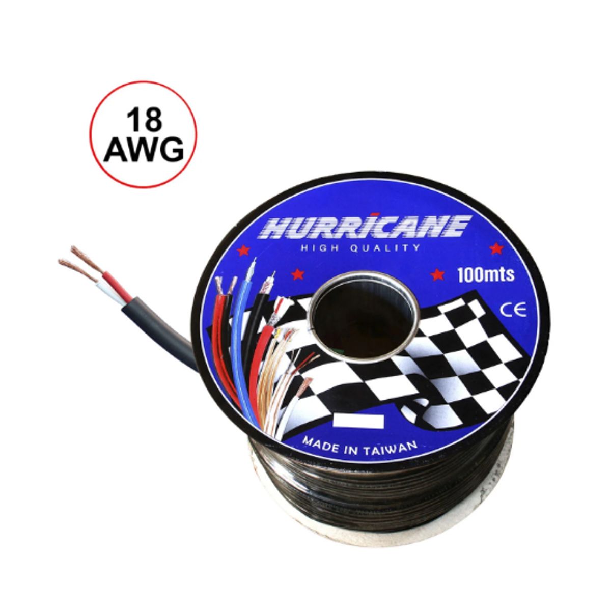 HURRICANE - Cable Vulcanizado Extra Flexible 18AWG AP-2GM-2 HURRICANE x Rollo