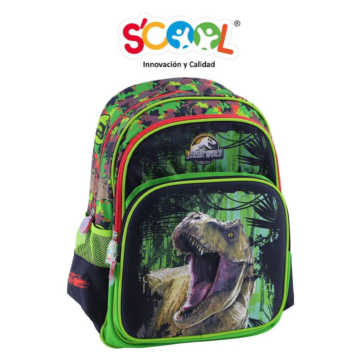 SCOOL - MOCHILA SCOOL MAGIC 3 BOLSILLOS 3D JURASSIC