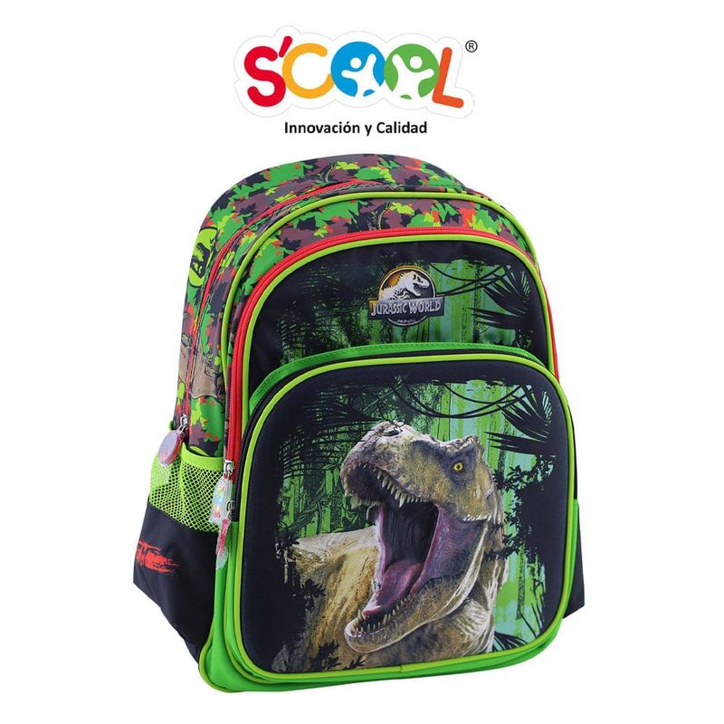 SCOOL - MOCHILA SCOOL MAGIC 3 BOLSILLOS 3D JURASSIC