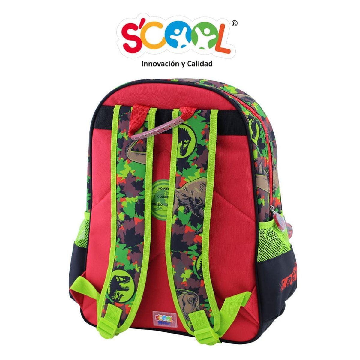 SCOOL - MOCHILA SCOOL MAGIC 3 BOLSILLOS 3D JURASSIC