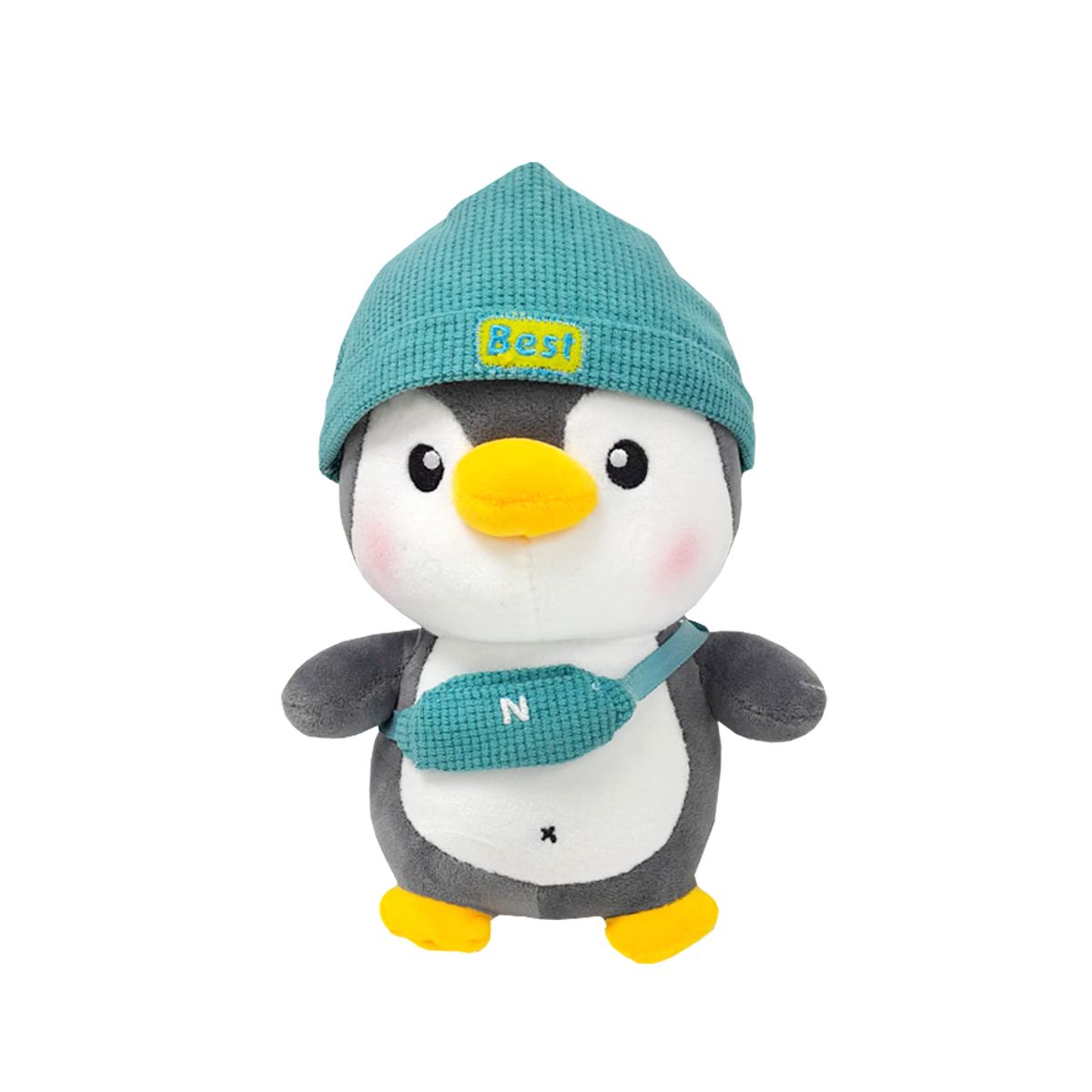 GENERICO - Peluche Pinguino con Morral Best Turquesa 25 cm