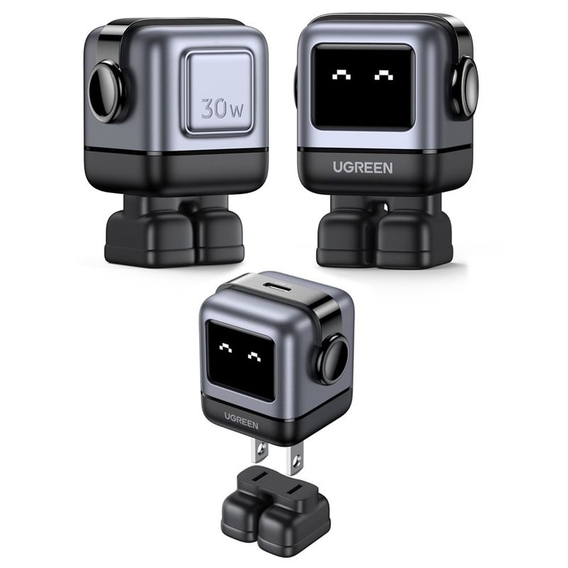 UGREEN - Cargador UGREEN Robot 30 Watts Tipo C Pantalla Led Carga Rapida NEXODE