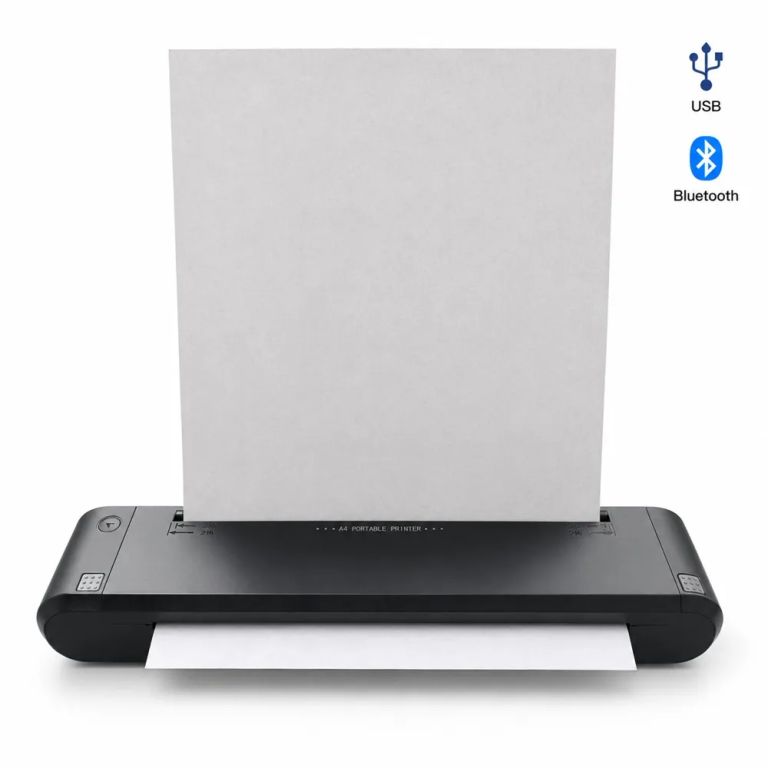 Impresora portátil transferencia USB Bluetooth imprime en hoja bond A4 ...