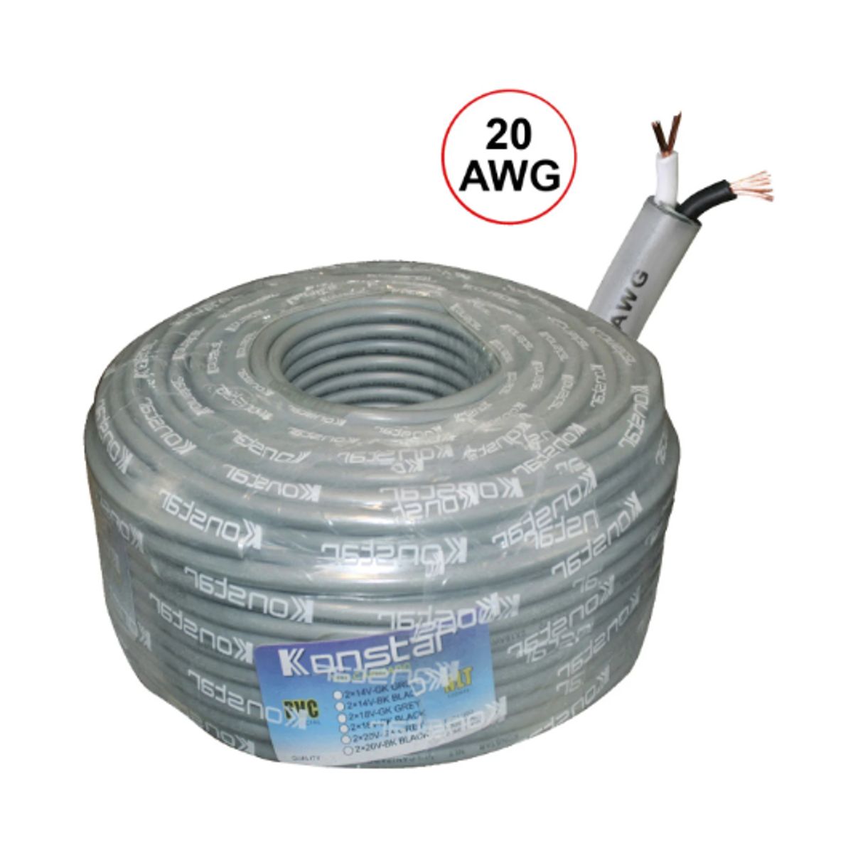 KONSTAR - Cable Vulcanizado NLT Bipolar 20AWG K2X20V KONSTAR x metro