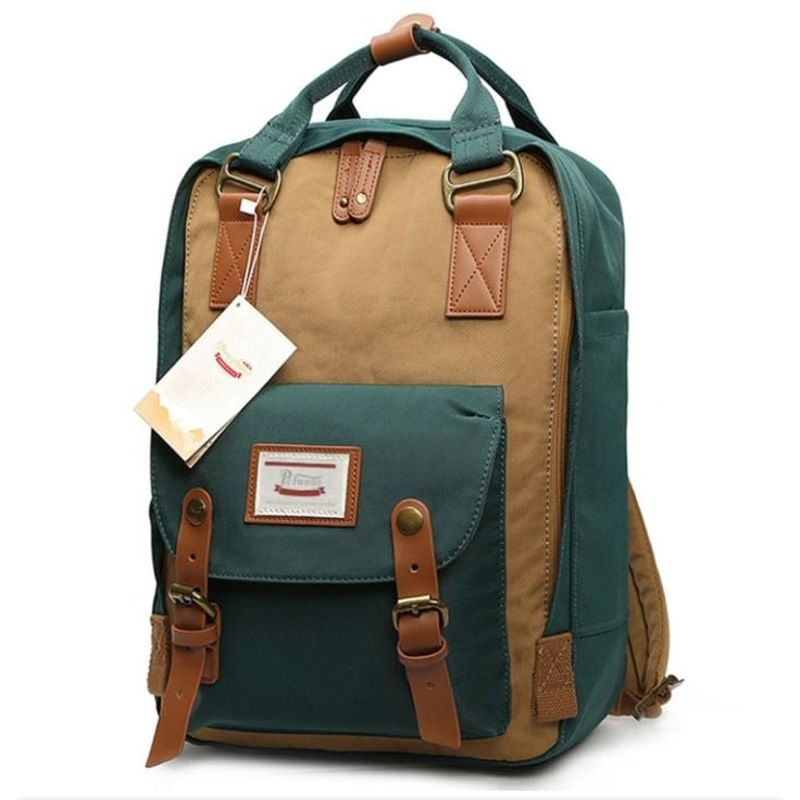 GENERICO - Mochila para laptop 14 pulgadas, Verde - marrón