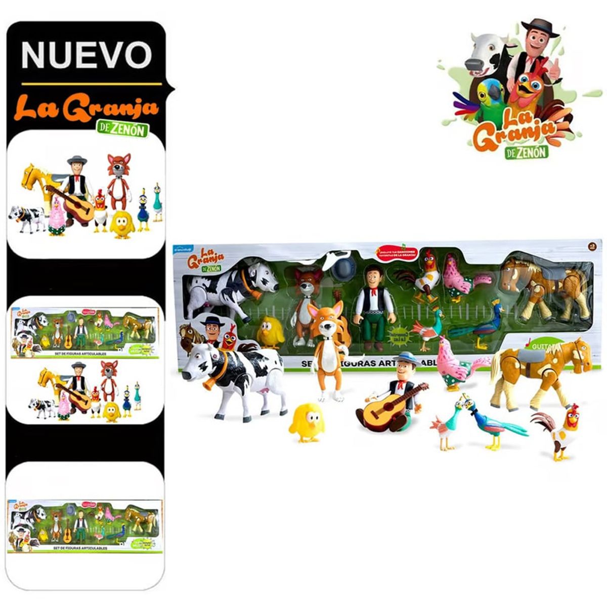 LA GRANJA DE ZENON - Set de Figuras Articulables La Granja de Zenón 10 Piezas