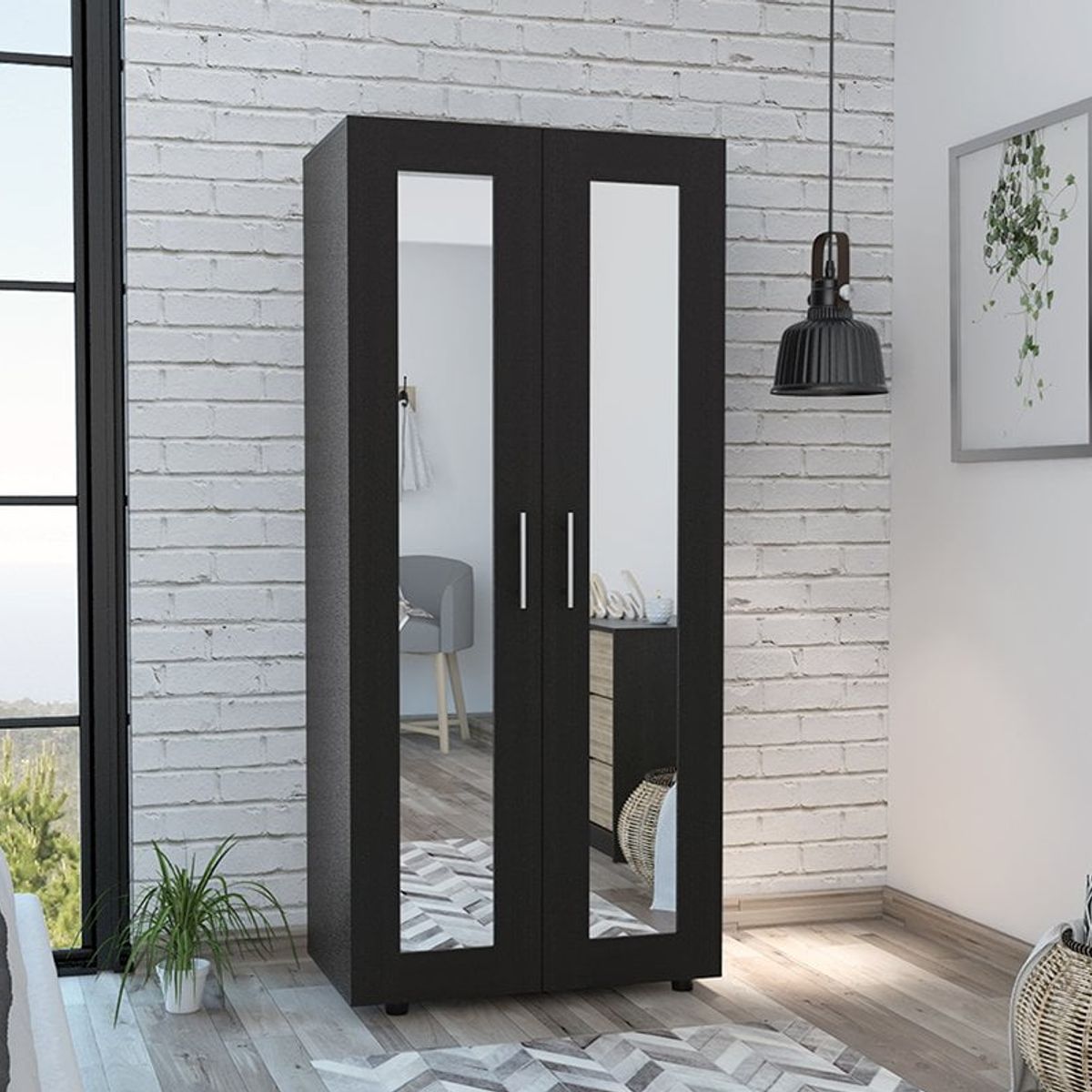 NACION MUEBLES - ROPERO ARTHUR COLOR NEGRO NM