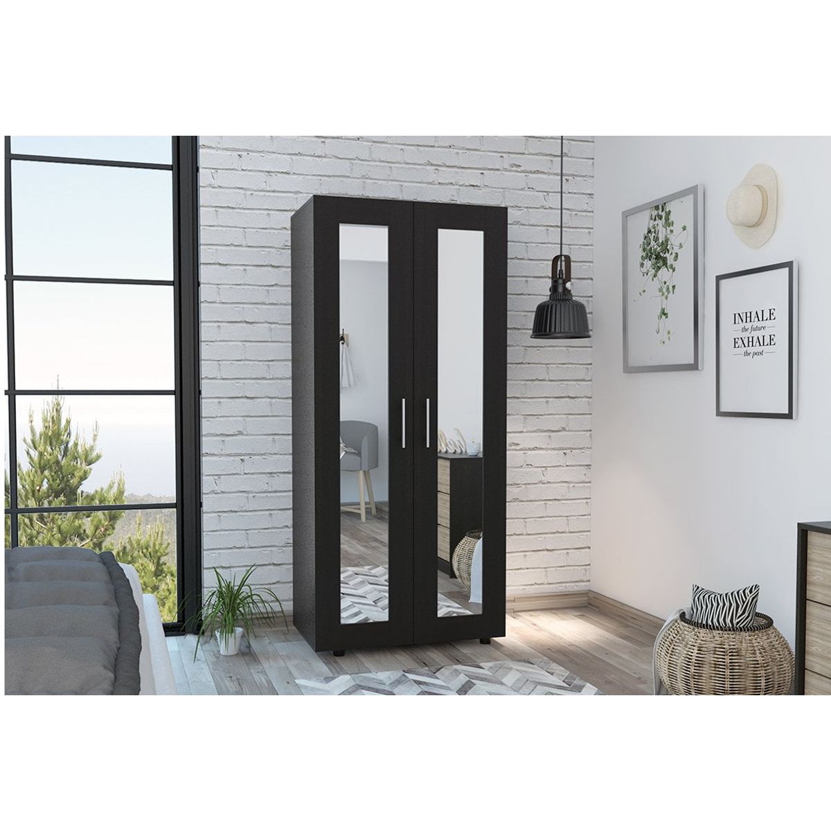 NACION MUEBLES - ROPERO ARTHUR COLOR NEGRO NM