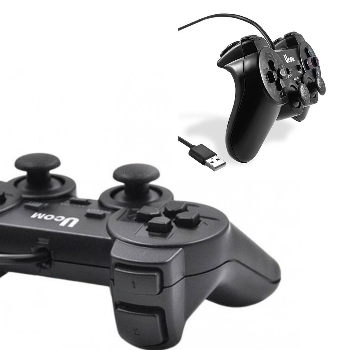 GENERICO - Mando para Pc Laptop Cable USB 1.5 metro Negro