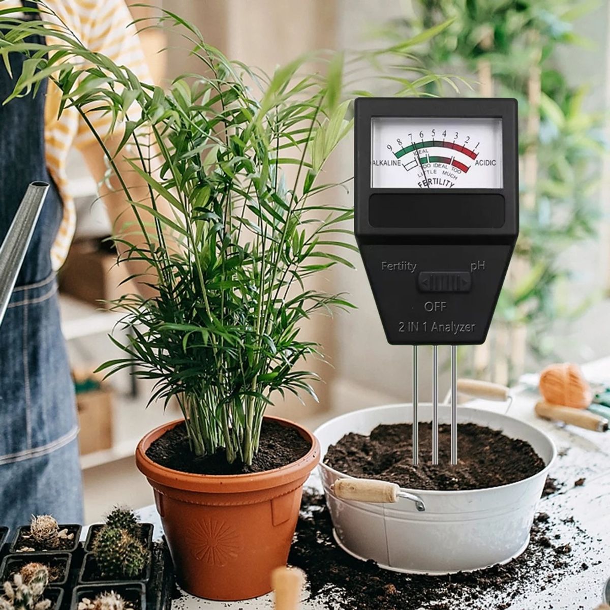 OEM - Medidor de Suelo 2 En 1 Fertilidad Y Ph Tierra Cultivos