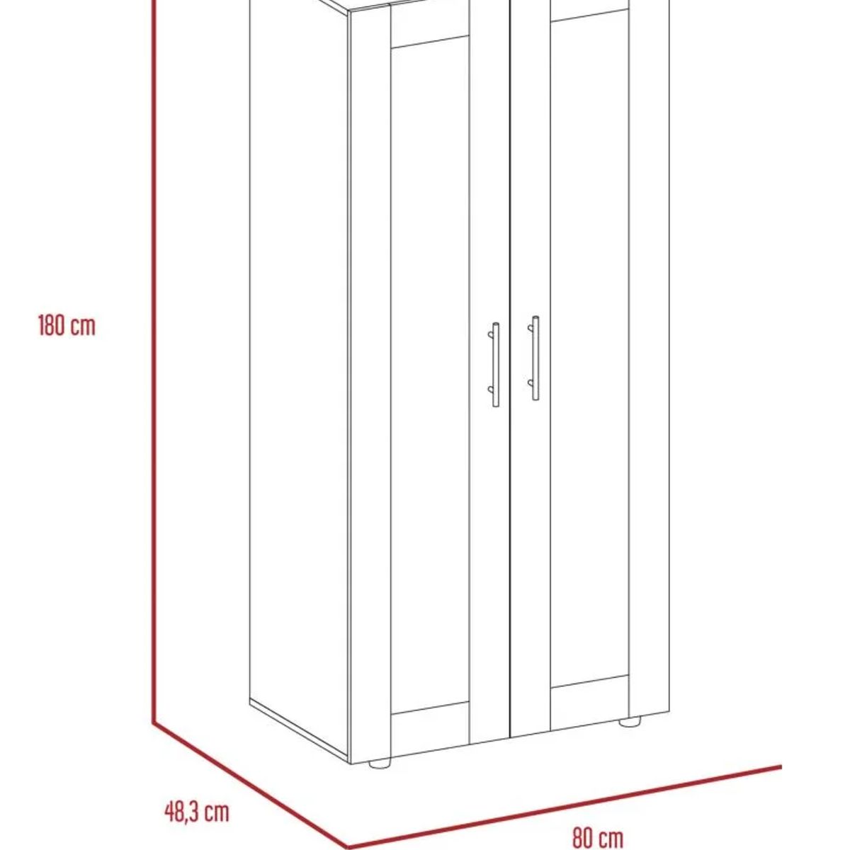 NACION MUEBLES - ROPERO ARTHUR COLOR COÑAC NM