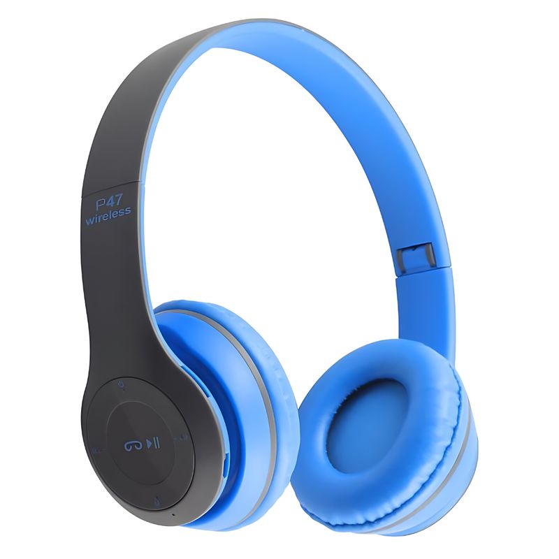 GENERICO - Audífonos Inalámbricos con Bluetooth P47 - Azul - M
